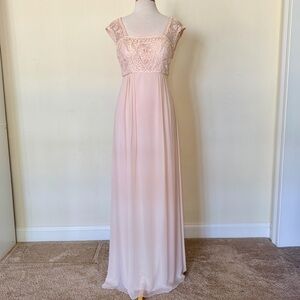 Sue Wong Gown NWT Long Dress Blush Size 10